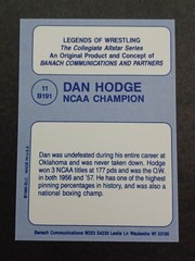 Dan Hodge 1985 Big League Cards Legends of Wrestling Collegiate -Oklahoma -Danny