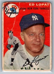 1954 Topps – Eddie Lopat #5 White Back – PR *TEXCARDS*