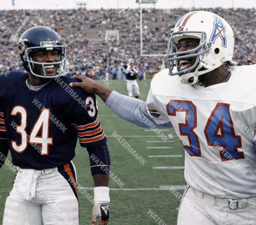 HG783 Earl Campbell Oilers – Walter Payton Bears 8×10 11×14 16×20 Photo