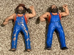 Collection of 17 Vintage 1980’s WWF Wrestling Action Figures Hulk Hogan Etc