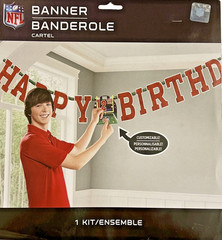 NFL Football Happy Birthday Party 10.5′ Decoration Boys Mens Brown Supplies New