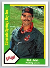 1990 CMC Rick Adair #476 Colorado Springs Sky Sox PCL Coach Minor League Card
