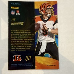 Panini 2020 Rookies & Stars Joe Burrow Bengals Stellar Rookies White Prizm #SR-1