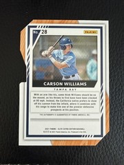 2021 Elite Extra Edition CARSON WILLIAMS AUTO Blue Die Cut Rookie #22/81