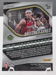 2025 Panini Prizm WNBA Brittney Sykes Red Wave Prizm #121 /299 Seattle Storm