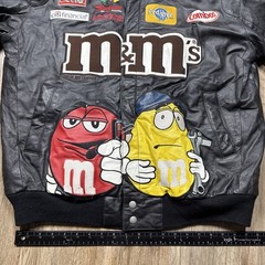 Nascar Jacket Mens L Black M&M Elliot Sadler Jeff Hamilton Racing Collection