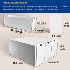 Space-Saving Multi-Compartment Trading Card Organizer Box – 6 Drawers Included