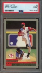 2000 Topps #85 Barry Larkin HOF Centered MINT PSA 9 Cincinnati Reds 9600