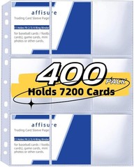 Double-Sided Display 9 Pocket Card Pages – 400 Pack