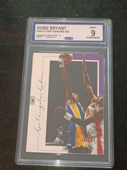 2000-01 Fleer Genuine Kobe Bryant #26 HOF CCG 9 – MINT