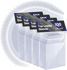 Top Loader Sleeves, Bulk 100/200 / 400 PCS Penny Sleeves for Top Loaders, Reseal