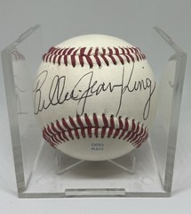Billie Jean King Autographed Baseball Tennis