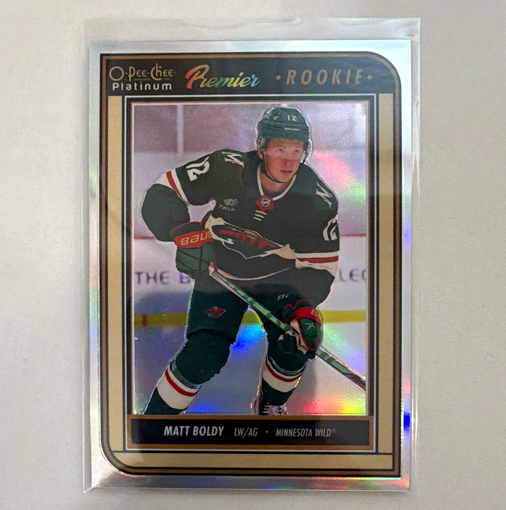 Upper Deck O-Pee-Chee Platinum 2022-23 Premier Rookie Matt Boldy #OP36 Wild