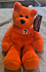 Limited Treasures John Elway #7 Orange Beanie Plush 9 inch Bear ~ Denver Broncos
