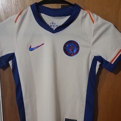 Nike Chelsea Soccer Jersey Shirt White Blue Orange #11 Ayden kids size 18