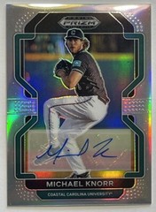 2022 Panini Prizm Draft Picks Michael Knorr Silver Prizm Auto #PDP103 Astros RC