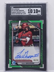 2024 Bowman Chrome 1st LUJAMES GINO GROOVER Auto Green Shimmer 08/99 SGC 10