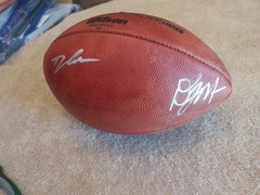 NFL The Duke Football Dj Moore And Deandre Swift Signed 17 Rookie Premier Used