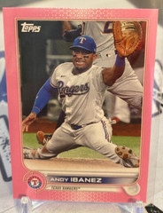 2022 Topps Mini Pink Parallel Andy Ibanez #17/25 – Online Only #383 Rangers