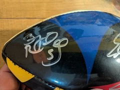 Pittsburgh Steelers signed autographed football unknown signatures