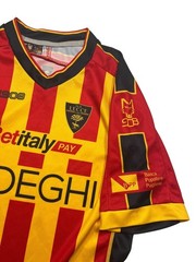 US LECCE 1908 Yellow/Red ITALIAN FOOTBALL JERSEY Soccer Shirt Adult 2XS (Youth)