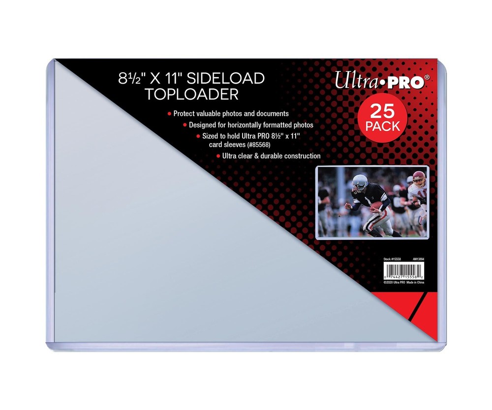 Toploader – 8-1/2×11 Side Load (25 per pack)
