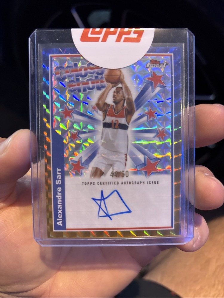 24-25 Topps Finest-Colossal Shots Autographs Alexandre Sarr Geometric Refractor