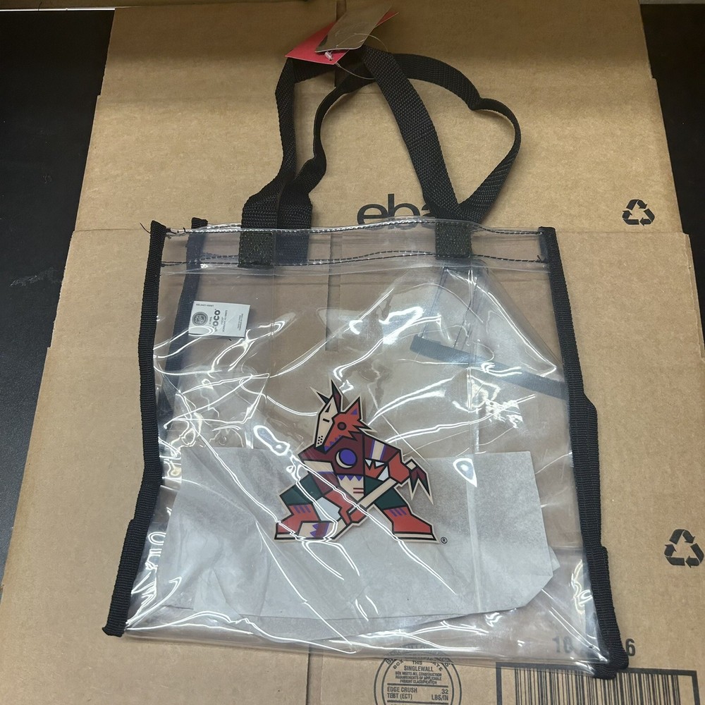 BRAND NEW – NHL Hockey Arizona Coyotes Clear Stadium Approved Tote Bag – RARE