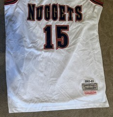 Vintage Hardwood Classics Denver Nuggets 15 Carmelo Anthony Basketball Jersey