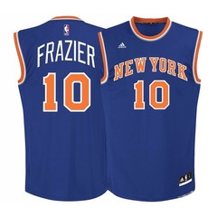 Walt Frazier New York Knicks NBA Adidas Away Blue Men’s Replica Jersey