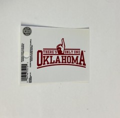 Oklahoma Sooners Slogan Small Static Cling Sticker NEW! Free Shipping 3×4 Inches