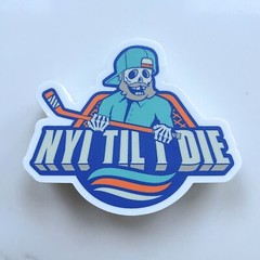 New York Islanders Fisherman “NYI Til I Die” Sticker — 3in x 2.5in — Custom Art
