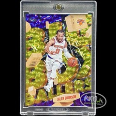 Jalen Brunson RARE GOLD CRACKED ICE REFRACTOR INVESTMENT CARD TOPPS KNICKS MINT
