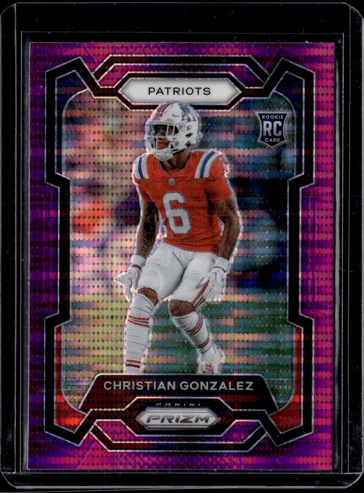 2023 Panini Prizm #369 Christian Gonzalez Purple Pulsar