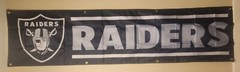 Las Vegas Raiders NFL Huge 2×8 Foot Banner Flag With Metal Grommets