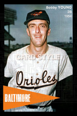 Bobby Young – 1954 Baltimore Orioles – choose a size – colorized print