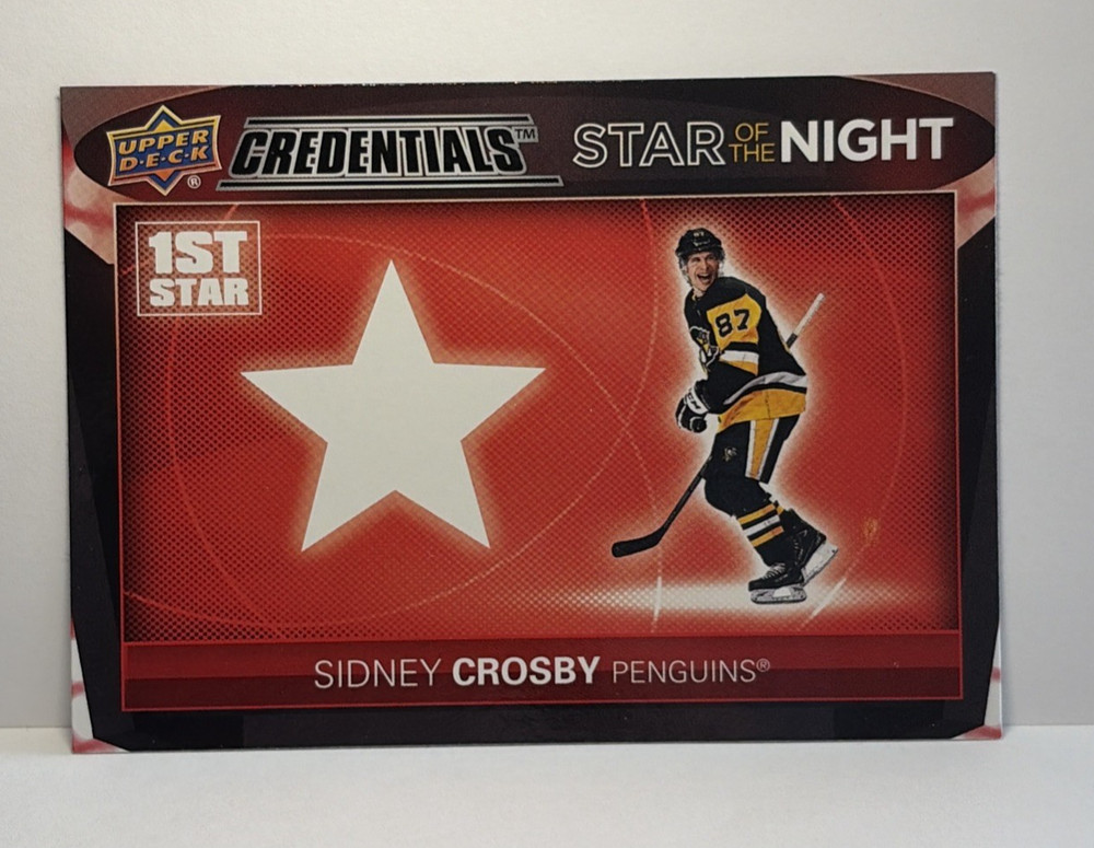 2021-22 Upper Deck Credentials – Sidney Crosby #1S-3 1st Star of the Night