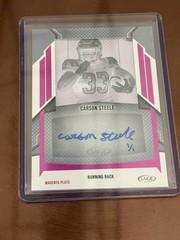 Carson Steele 2024 Sage Magenta Autograph Printing Plate Kansas City Chiefs 1/1