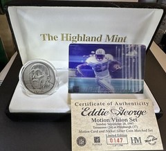 EDDIE GEORGE Highland Mint 1997 Motion Card & Nickel Silver Coin Set #147 w/COA