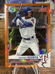 2021 Bowman Sapphire Edition – Chrome Prospects Maximo Acosta #BCP-7 Orange…