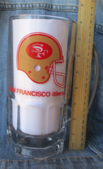 SAN FRANCISCO 49ERS Slim Jim 8″ Glass Mug 32 Ounces NFL Football