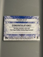 2018 Topps Holiday – Walmart Mega Box Relics Anthony Rizzo #R-AR (MEM) Mint