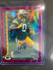 2025 Topps Chrome Matthew Golden RC Auto Refractor 002/399 Packers 💎🔥