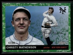 2025 Topps Chrome Platinum #498 Christy Mathewson Green Toile Refractor /99