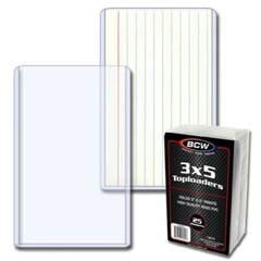 25 Semi Rigid 3×5 Topload Holders For Vintage Photo / Index Card Sleeves By BCW