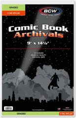 BCW Graded Comic Mylar Archivals 10 Count 4 Mil. Fits CGC Graded – 9″ x 14 1/4″