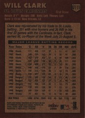 MLB 2000 Fleer Tradition Update St. Louis Cardinals Will Clark #U111