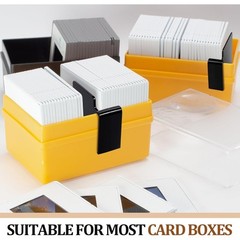5 Pcs Black Card Box Dividers, ABS Trading Card Dividers Clip Storage Separator
