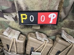 Philadelphia Phillies And Pittsburgh Pirates Poop PVC Patch W Vlcro, P00P Game