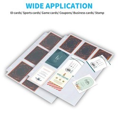 Trading Card Protector Sheets, 9 Pockets Per Page, 648 Total, White
